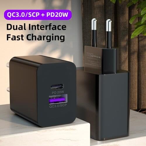20W USB Type C Charger Adapter For iPhone 12 Quick Charge 3.0 QC USB-C Fast Charging Mobile Phone Travel Wall For Xiaomi Samsung