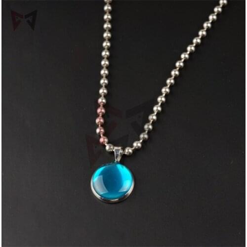 New MMGG diabolik lovers cosplay badge prop Mukami Kou necklace round blue pendant fashion jewelry for girl women