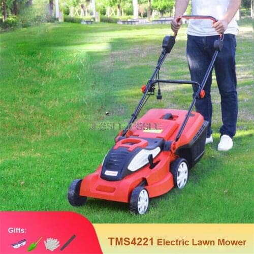 New Household Weeding Lawn Mower Garden Tools Hand Push-type Electric Lawn Mower 220V 1800W 5200r/min 50L With 10M Line