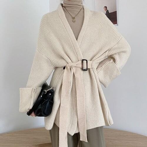 HziriP Autumn Open Stitch Full Sleeves Sweaters Warm Soft Fashion Women New Loose Coats Gentle Lady Elegant Cardigans OL Knitted