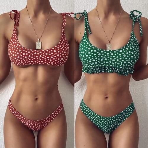 Sexy Women Bikini Set 2020 New Push Up Ruffles Padded Swimwear Bikini Hot Sale Women Bathing Suit Beachwear Swimming Suit