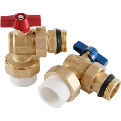 Angle Type PPR32 Ball Valve Full Copper Valve 1 Inch Inner And Outer Wire Floor Heating Valve PPRR Ball Valve 32 Hot Melt Pipe
