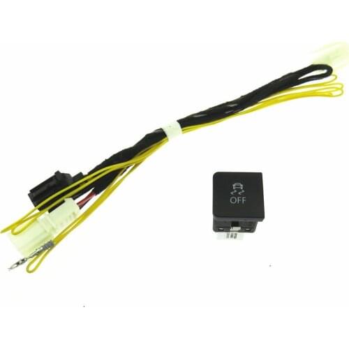 SCJYRXS ESP OFF Traction System Anti Skid Switch & Plug Cable Adapter for VW Jetta MK6 Golf 6 Scirocco 2008-2016 1KD927117