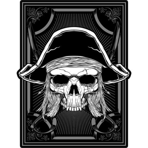 Skull style captain pirate car motor yacht RV sticker decal #04032