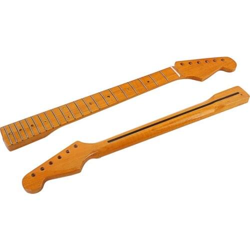 Stylish Solid Wooden Paulownia Maple Neck 21 Fret Fingerboard Neck Parts Replacement for ST Electric Guitar Parts Accessories