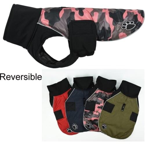 Reflective Dog Clothes for Small Medium Large Dogs Winter Reversible Dog Jacket Warm Diamond Quilted Soft Pet Clothing Dog Coat