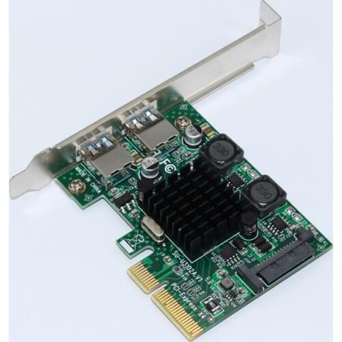 USB 3.1 PCI Express Card Superspeed 2-Ports USB 3.1 10Gbps Raiser Adapter PCIE PCI-E 3.0 X4 ASMedia ASM3142 Chipset for Desktop