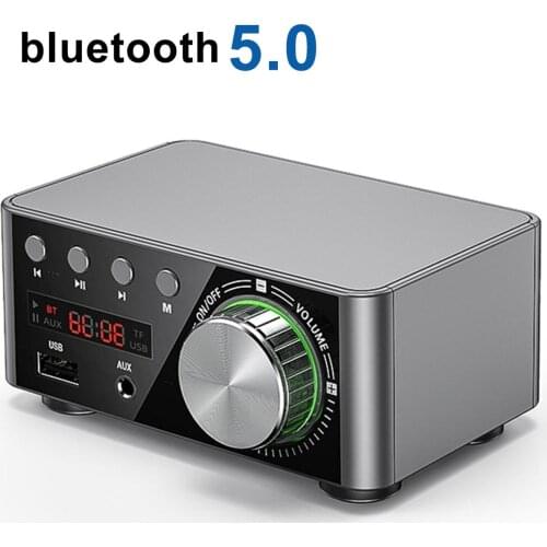 SUNBUCK Mini Audio HiFi Bluetooth 5.0 Power Class D Amplifier Tpa3116 Digital Amp 50W*2 Home Audio Car Marine USB/AUX IN