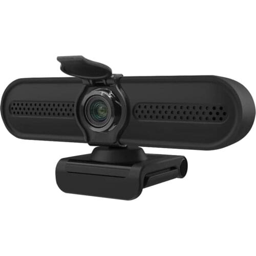 VizoLink W8DF Webcam Real 4K UHD 800W Pixels 100° Wide Angle Camera with 2 Microphones and Tripod for Video Conference
