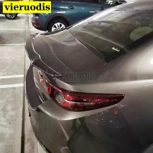 High Quality ABS plastic primer color rear tail box wing spoiler auto parts for Mazda 3 Axela sedan 2019 2020 2021