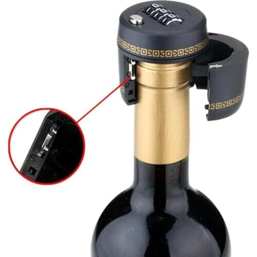 1pc Bottle Password Lock For Wine Liquor Bottle Vacuum Picks Stopper Conservation
