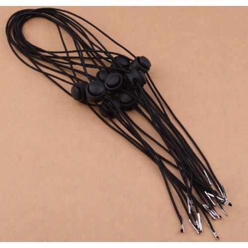 1Pc Black Super Elastic Adjustable Chin Strap Safety Wind Hat Retainer Cap Cord Accessories for Motorcycles Fishing