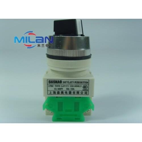 1pcs SAY7-A LAY7-20*3 LAY37-20*3 3 Position 2NO Maintained Select Selector Switch Rotary Switch hole 30mm