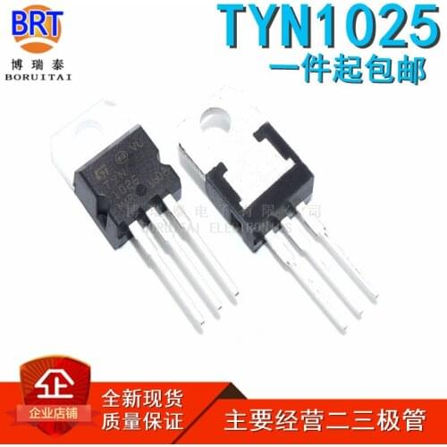 10pcs/lot Tyn1025 Tyn1025rg Unidirectional Silicon Controlled Rectifier TO-220 Brand New Spot