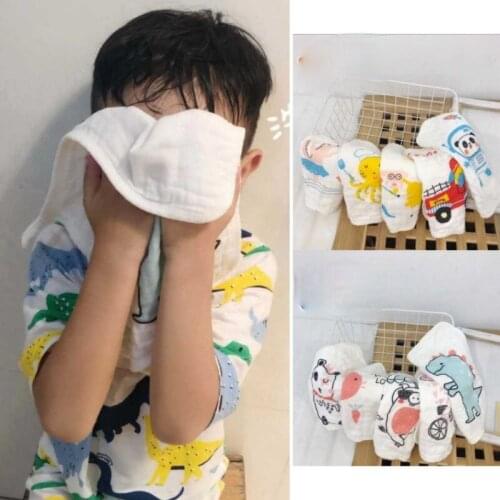 5pcs/set Children Handkerchief Pure Cotton Six-layer Gauze 30cm Handkerchiefbaby bath Towel Face Towel baby stuff for newborns