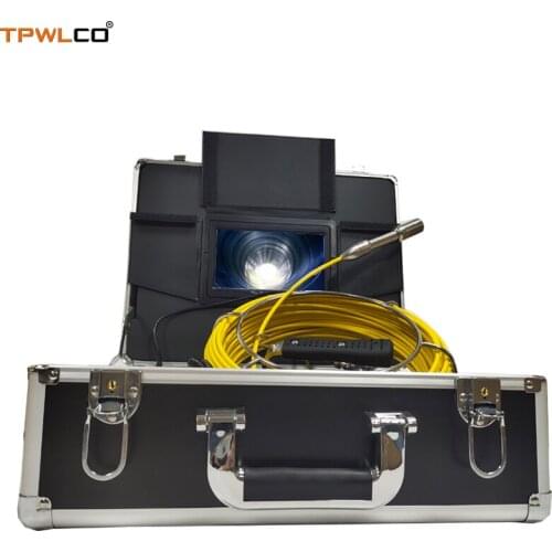 7" 20-50m Cable Reel Diameter 23mm Video Pipe Endoscope Camera With 12pcs LEDS Tube Equipment Inspection System