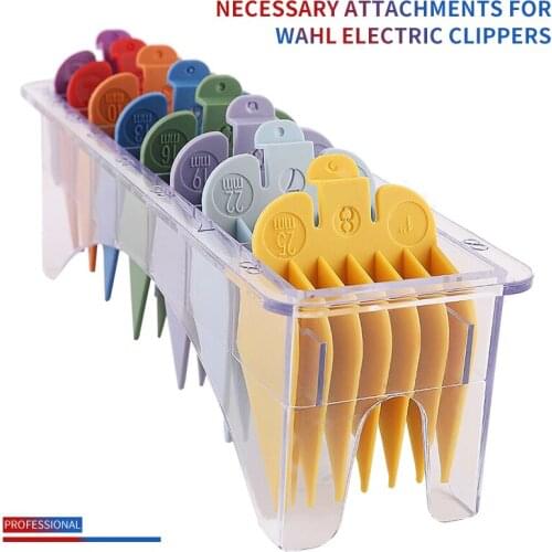 8pcs Hair Clipper Limit Comb Guide 1.5-25mm Universal Professional Hair Trimmers Guards Attachment Limit Comb Set Colorful