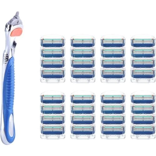 1 Handle +N Razor Blades Mens Shaver Razor Blades 5layers Razor Blade for Face Care Compatible with Razor