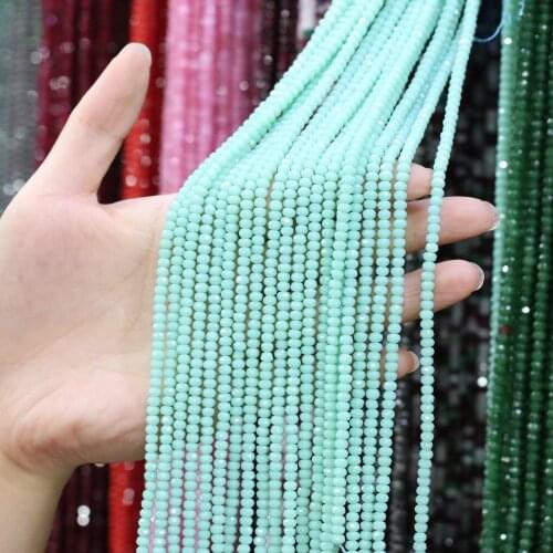 36cm Natural Semi-precious Stone Beading Flat Shape Agates Faceted Loose Beads for Jewelry Making Necklace DIY Bracelet 2x4mm