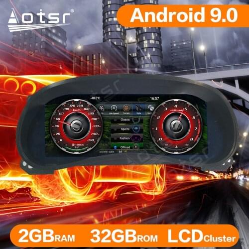 For Jeep Wrangler 3 JK 2010+ Car LCD Cluster Instrument Multimedia Dashboard Modification Android GPS navigation player