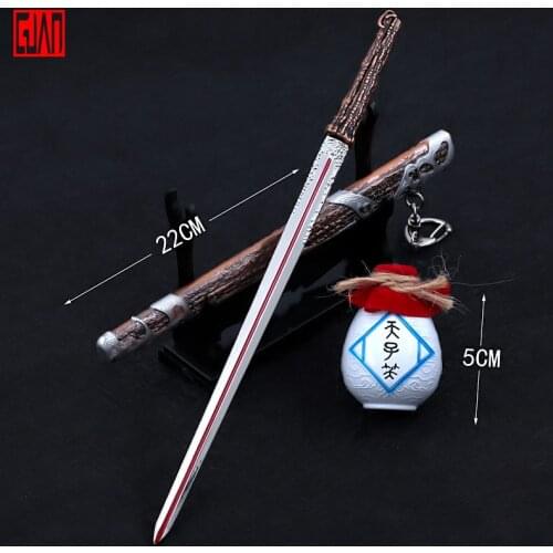 Alloy Sword Toy Model Animation Peripheral Magic Road Chen Qingling Cosplay Wei Wuxian Casual Sword Model 22 Cm Alloy Weapon