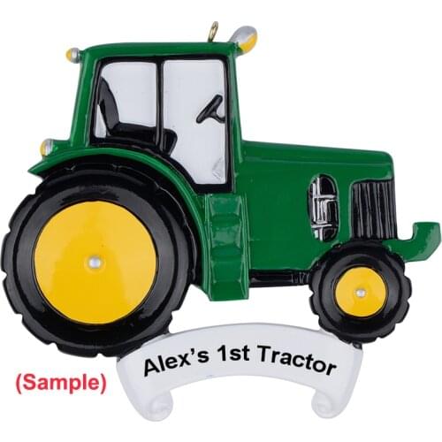 Maxora Tractor Green Personalized Christmas Ornaments As Craft Ornament for Souvenir, Gifts or For Home Decorations