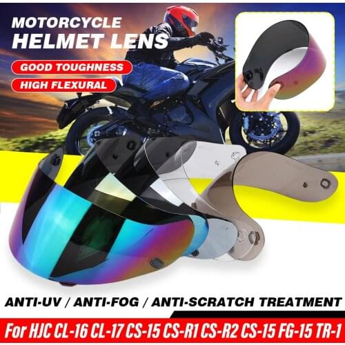 Motorcycle Detachable Helmet Lens Visor Helmet Glasses Full Face Visor For HJC CL-16 CL-17 CS-15 CS-R1 CS-R2 CS-15 FG-15 TR-1
