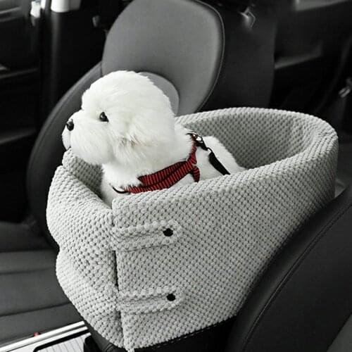 Washable Car Center Console Safety Seat Anti-dirty Mat For Small Pets Portable Cat Dog Bed Protector