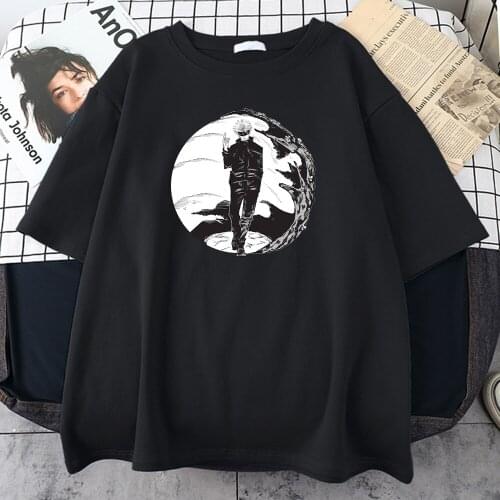 Jujutsu Kaisen Anime Print MenS Clothing Retro Trend Streetwear Fashion Harajuku T Shirts For Male Oversized Loose Teeshirts