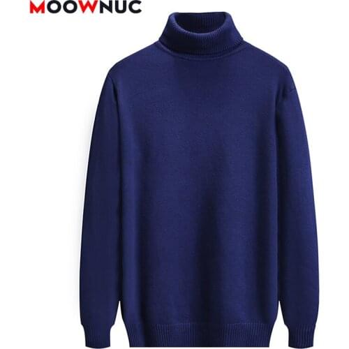 Male Fashion Pullover 2020 Mens Sweaters Thick Slim Fit Smart Casual Keep Warm New Winter Autumn Thermal Hombre Elastic MOOWNUC