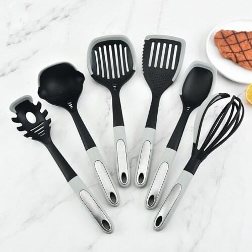 6Pcs Silicone Kitchen Utensils Set Non-stick Kitchenware Cooking Tools Spoon Ladle Egg Beaters Pasta Server Kitchen Accessories