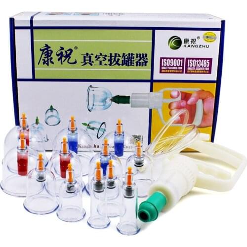 12 Pcs Kangzhu Massage Vacuum cupping set Suction Cups Chinese Traditional Cupping jar Acupunture Vacuum Cupping Set