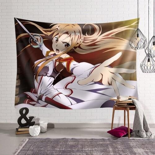 Japan anime Wall hanging tapestry Cartoon Anime wall tapestry yoga throw beach towel mandala blackout mat aesthetic room decor