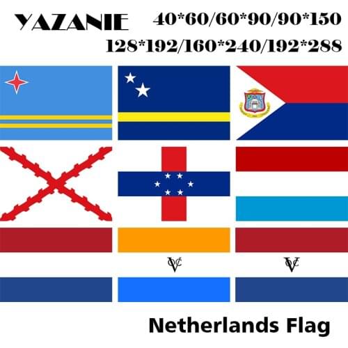 YAZANIE Netherlands Flags Antilles 1959–1986 Aruba Curaçao Sint Maarten Low Countries Statenvlag Dutch Holland Flags and Banners
