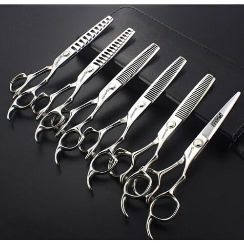 New Professional Hairdressing Scissors 6-inch Precision Scissors Set Barber Shop Barber Scissors Flat Scissors