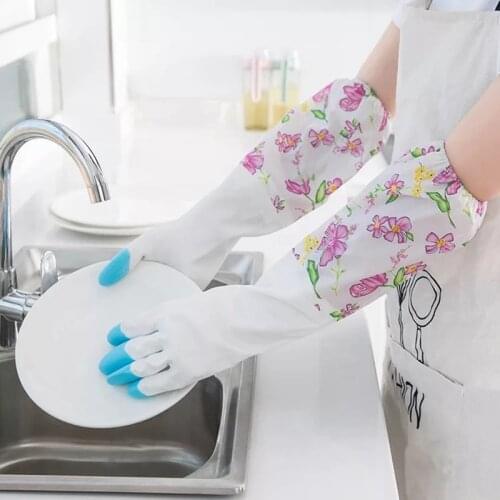 Cloudsweet Kitchen Dish Washing Gloves Household Dishwashing Gloves Latex Gloves Washing Clothes Cleaning Gloves For Dishes