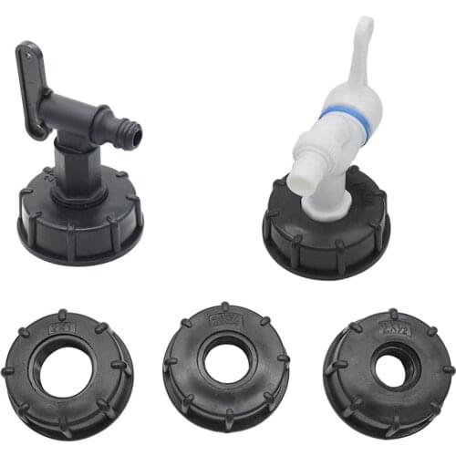 1/2" 3/4" 1" Female Thread to 60mm Female Thread IBC Tank Connector Valve Faucet Adapter Garden Irrigation Pipe Connection Tools