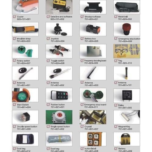 UTING Telecrane Industrial Remote Control F21-E1B Accessories Crane Remote Control Repair Replacement Parts