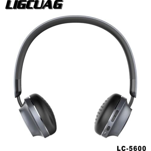LIGCUAG Foldable Bluetooth Wireless Headphones with Microphone Slim on Ear Bluetooth v5.0 Headset for IPhone Android Xiaomi PC