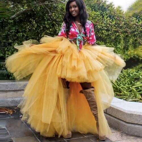 Layered Fluffy High Low Tulle Skirt for Pregnancy Birthday Photoshoot Tutu Net Skirt Adult Tulle Long Skirt Floor Length Tutu