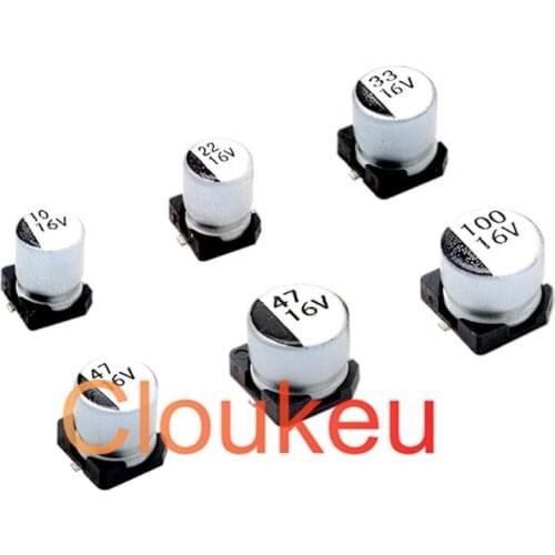 SMD Aluminum Electrolytic capacitor 16V 10UF 22UF 47UF 100UF 150UF 220UF 330UF 470UF 680UF 1000UF