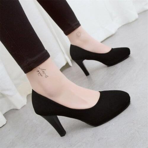 2021 new woman Pumps autumn thick heel shoes ol high-heeled shoes female the trend of ultra high heels female shoes