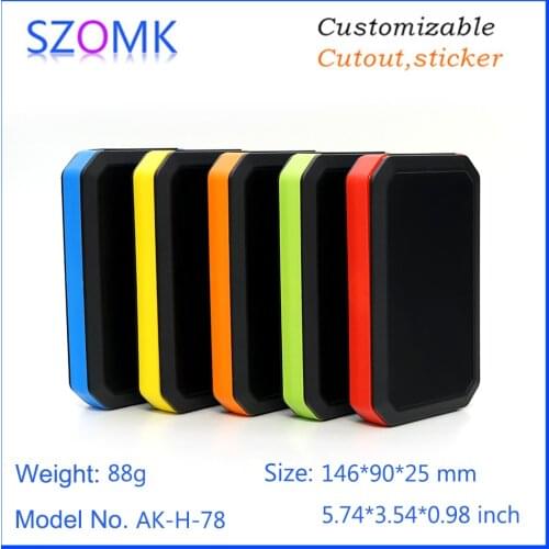 1 piece 146*90*25mm customizable plastic box for electronics project szomk abs plastic handheld enclosure for pcb device box