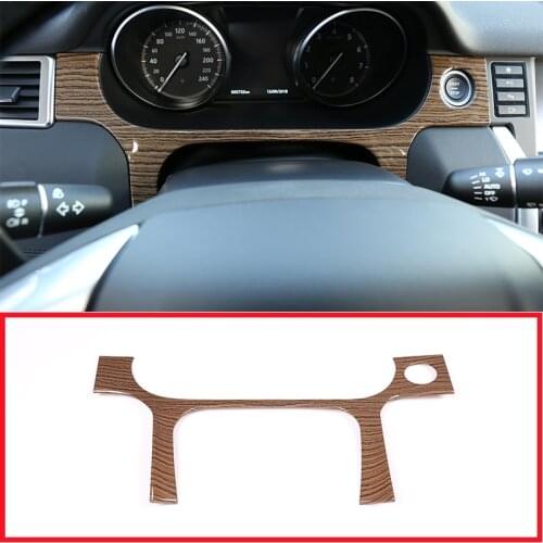 1 Pcs Sands Wood Grain ABS Interior Dashboard Cover Panel Trim For Land Rover Discovery Sport 2015-2018 Left Hand Drive