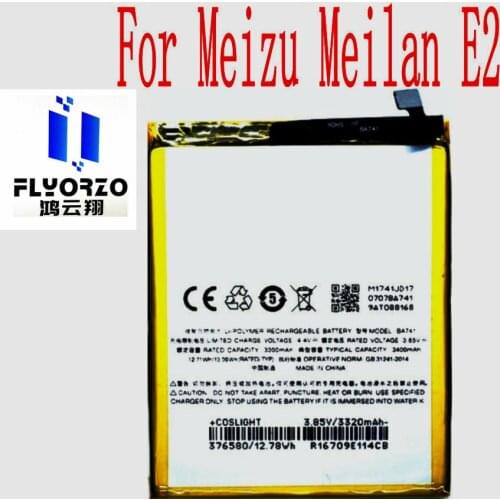 100% Brand new High Quality 3400mAh BA741 Battery For Meizu Meilan E2 Mobile Phone