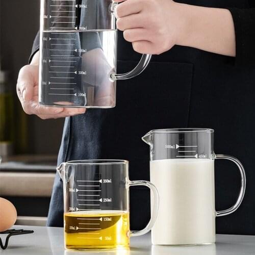 350ml/500ml/1000ml/measuring cup with scale household kitchen baking heat resistant container cup ml water cup with handle scale