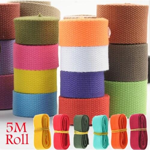 5 meters 25mm Canvas Ribbon Belt Bag Webbing Nylon Webbing Knapsack Strapping Sewing Bag Belt Accessories