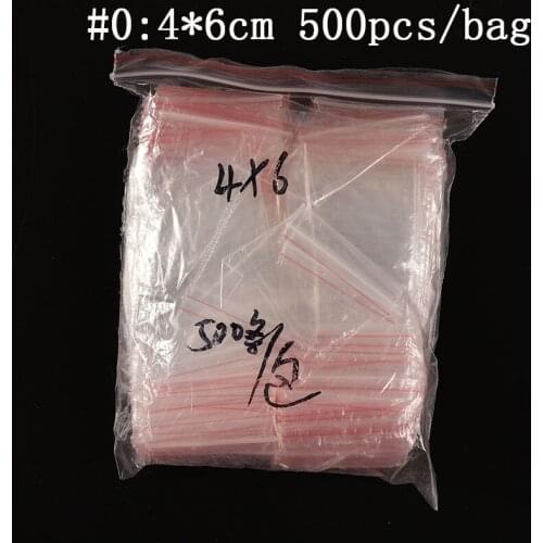 500PCS 4x6cm Convenient PE Transparent Plastic Bag Gift Packaging Bags Mini Ziplock Storage Bag Wholesale