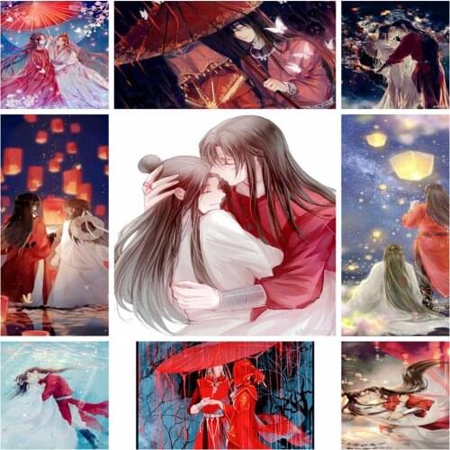 Uone Diamond Painting 5d DIY Cross Stitch Cartoon Cute Anime Girl Mosaic Embroidery Rhinestone Kids Adult Home Office Decor Gift