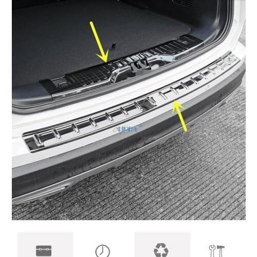 Car accessories For Ford EDGE Plus 2019-2021 stainless steel Rear Trunk Boot Bumper Guard Plate Protector Molding Trim